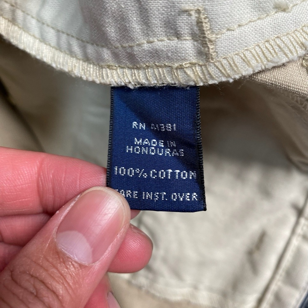 NEW 90s Polo Ralph Lauren Hammond Pants 34x36 Cuffed Mens Pleated Classic Beige - Picture 10 of 15